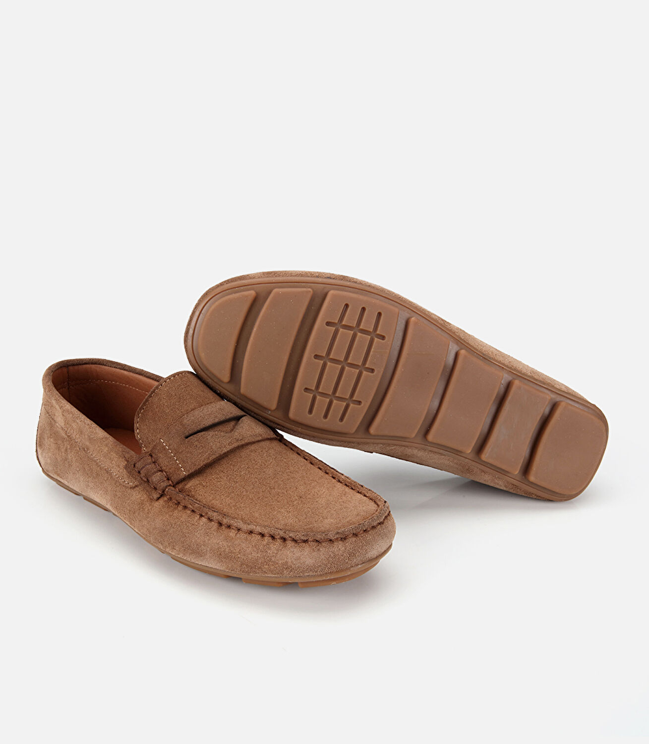 Erkek Süet Deri Açık Kahverengi Comfort  Günlük Loafer