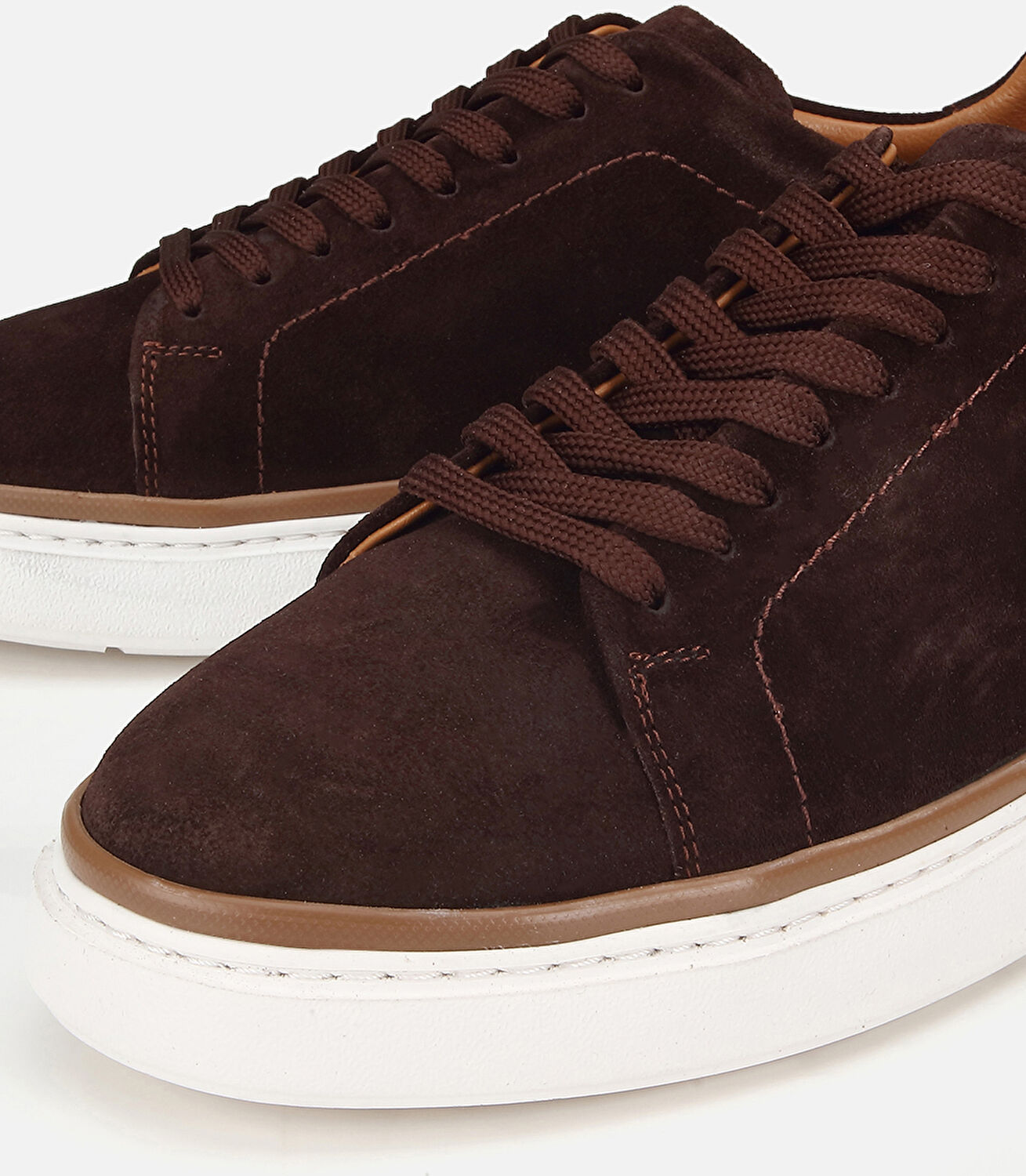 Erkek  Süet Deri Kahverengi Dikiş Detaylı Günlük Ayakkabı