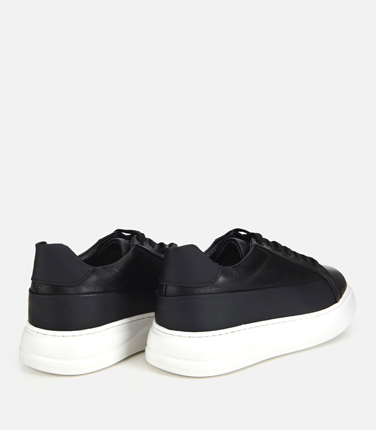 Erkek Deri Siyah Yüksek Tabanlı Günlük Ayakkabı