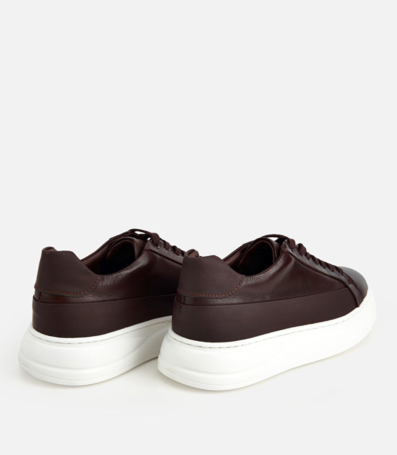 Erkek Deri Kahverengi Yüksek Tabanlı Günlük Ayakkabı