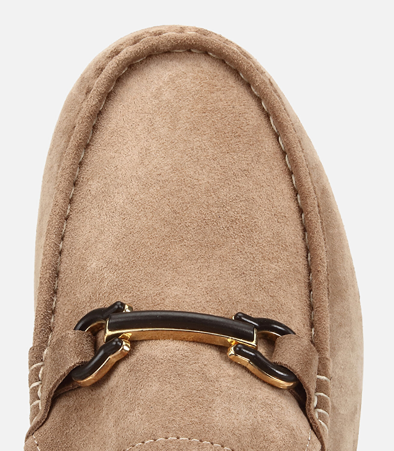 Erkek Süet Deri Bej Toka Detaylı Comfort Loafer Ayakkabı