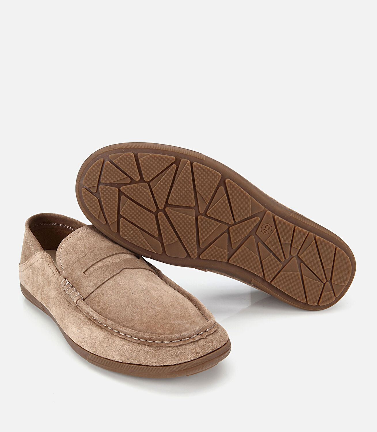 Erkek Süet Deri Açık Kahverengi Comfort Loafer Ayakkabı