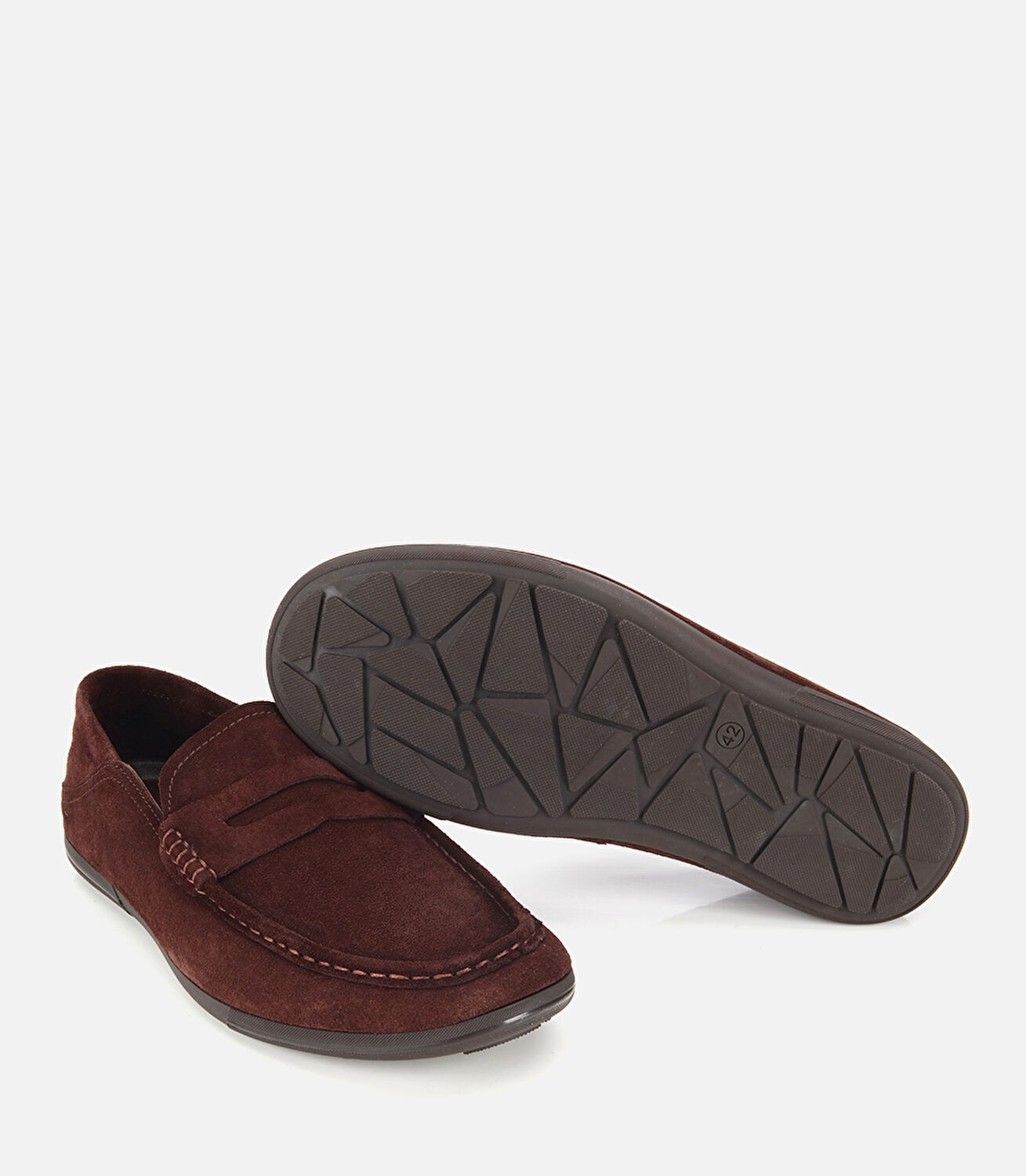 Erkek Süet Deri Kahverengi Comfort Loafer Ayakkabı