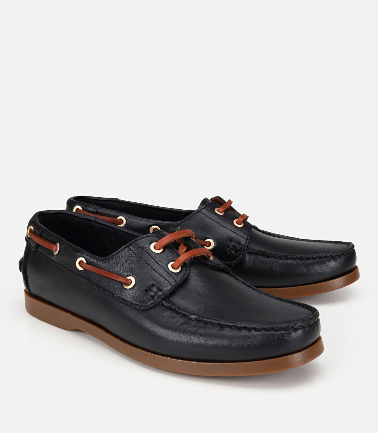 Erkek Deri Siyah Bağcık Detaylı Günlük Loafer