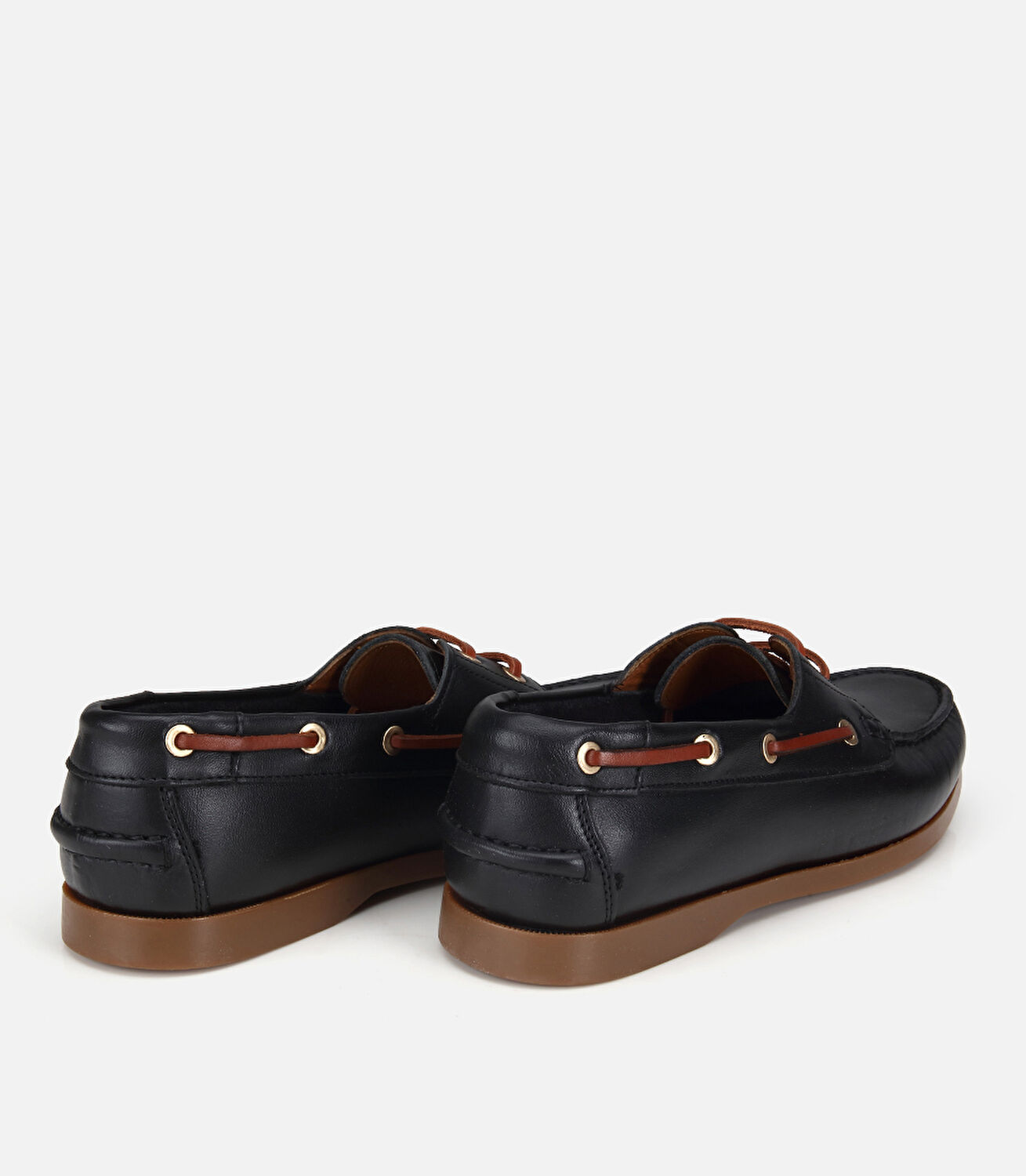 Erkek Deri Siyah Bağcık Detaylı Günlük Loafer