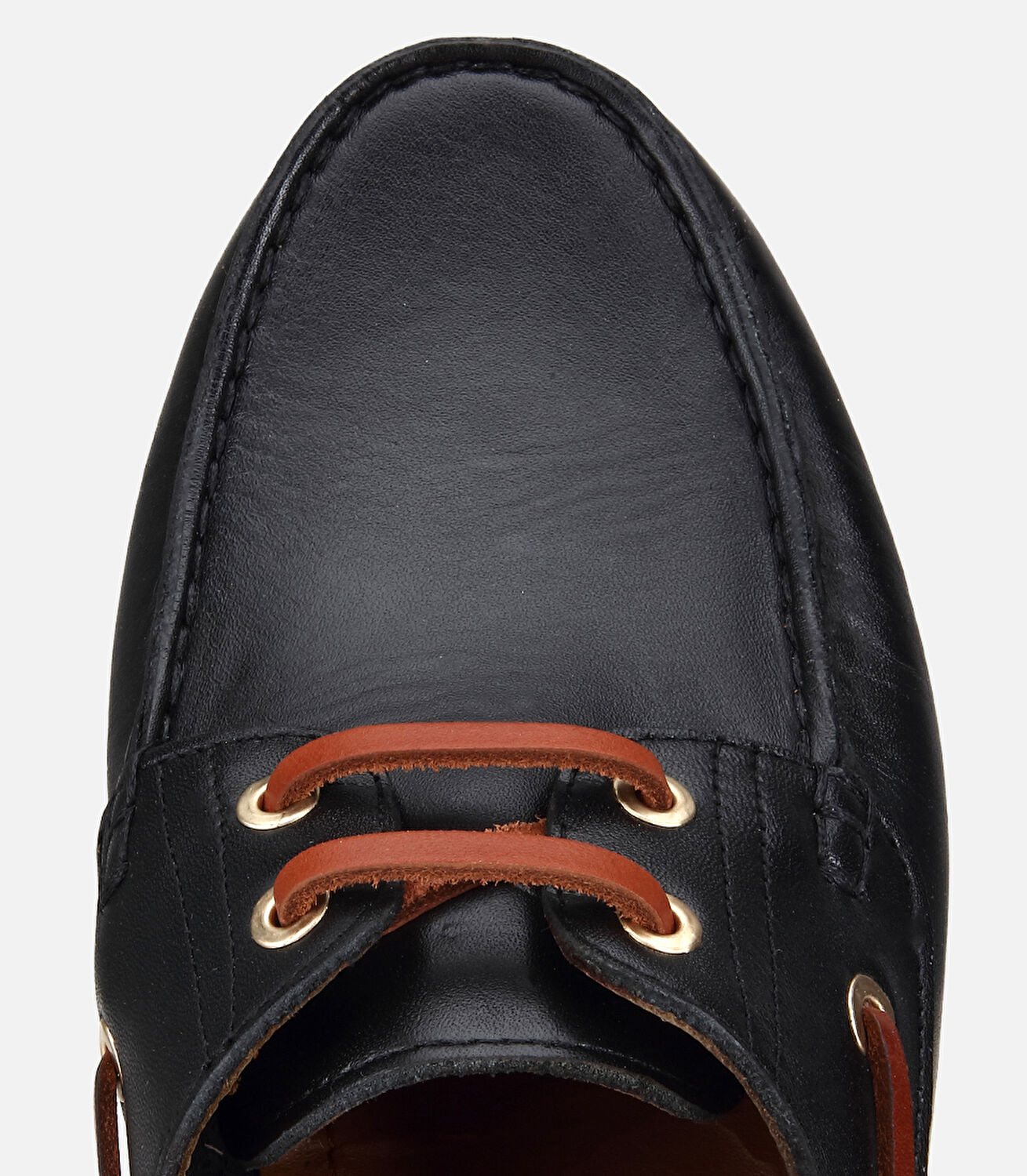 Erkek Deri Siyah Bağcık Detaylı Günlük Loafer