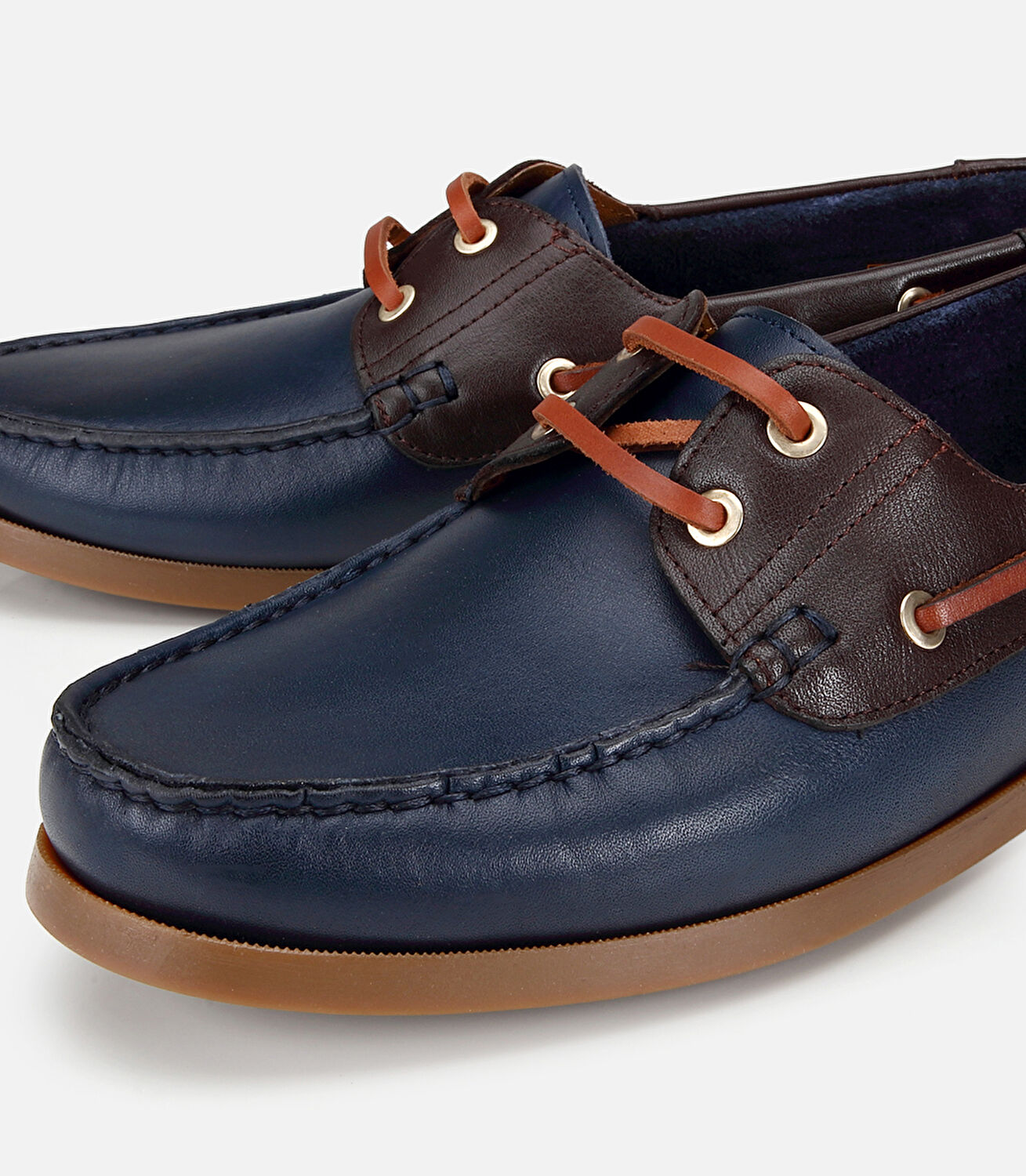 Erkek Deri Lacivert Bağcık Detaylı Günlük Loafer