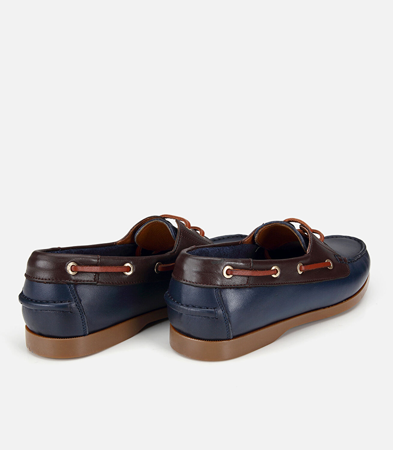 Erkek Deri Lacivert Bağcık Detaylı Günlük Loafer