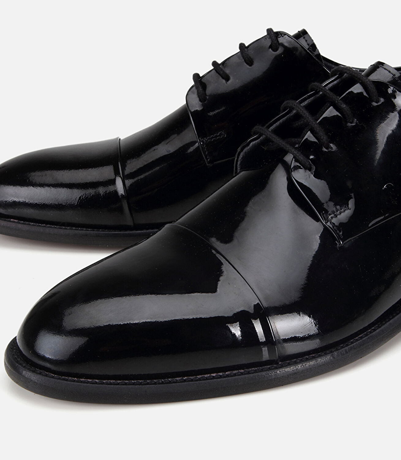 Erkek Rugan Deri Siyah Klasik Ayakkabı