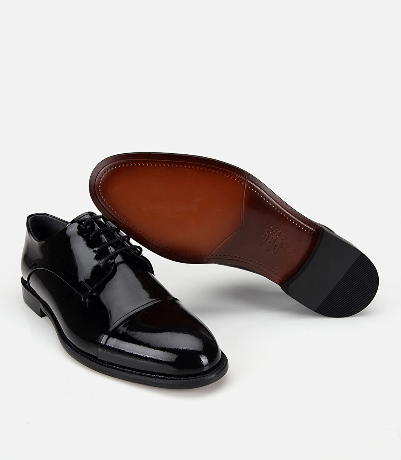 Erkek Rugan Deri Siyah Klasik Ayakkabı