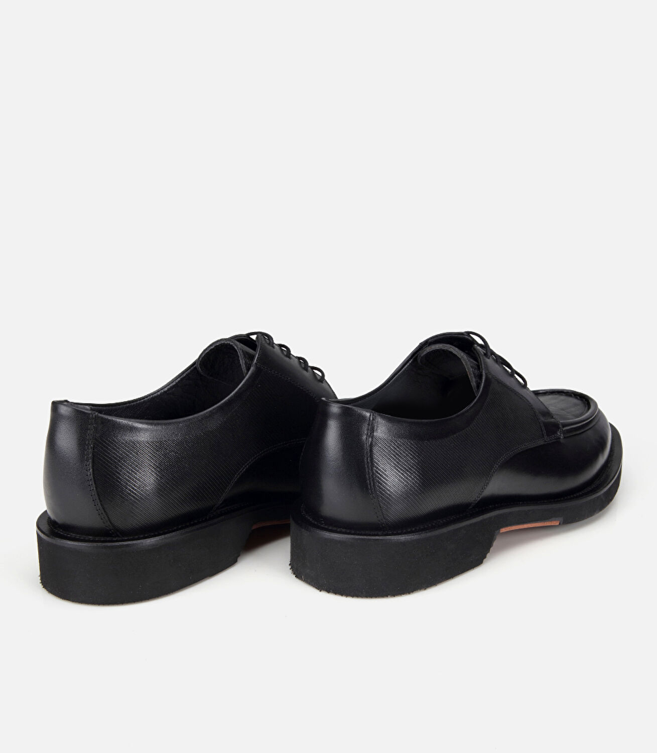 Erkek Deri Siyah Kalın Tabanlı Klasik Ayakkabı