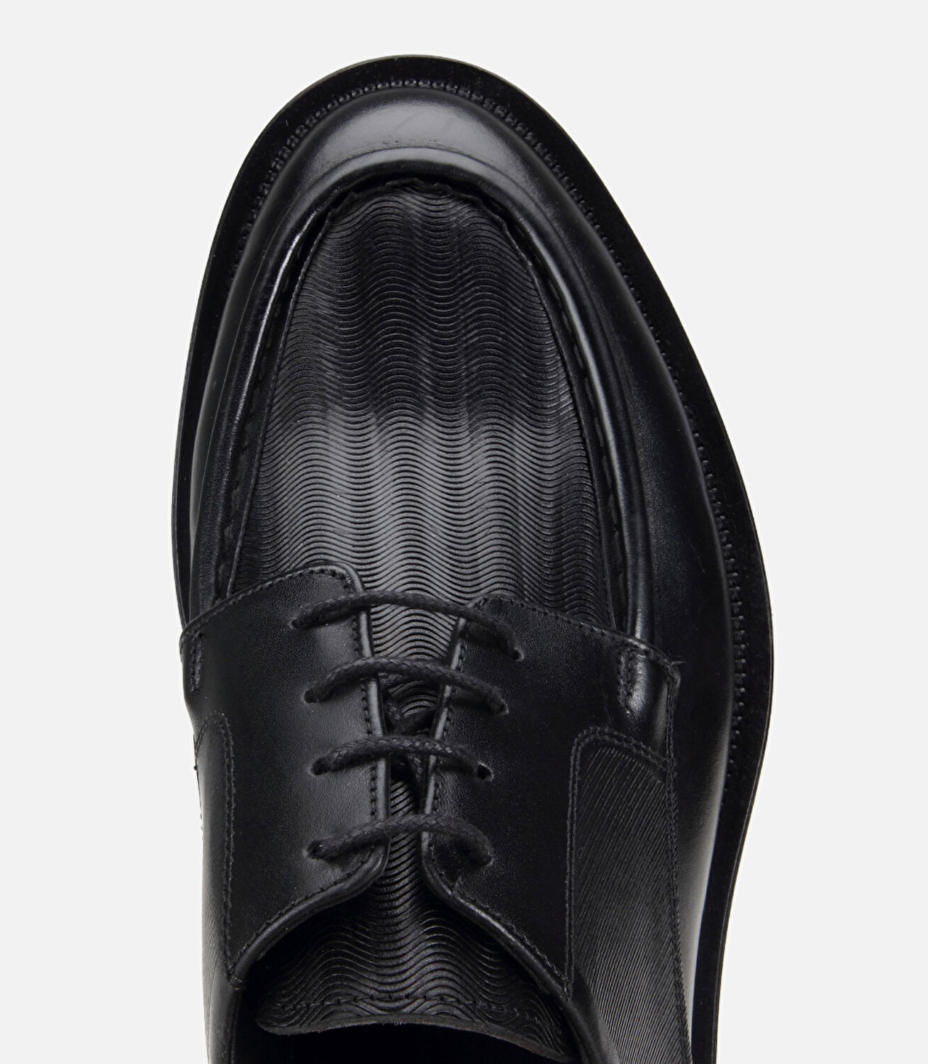 Erkek Deri Siyah Kalın Tabanlı Klasik Ayakkabı