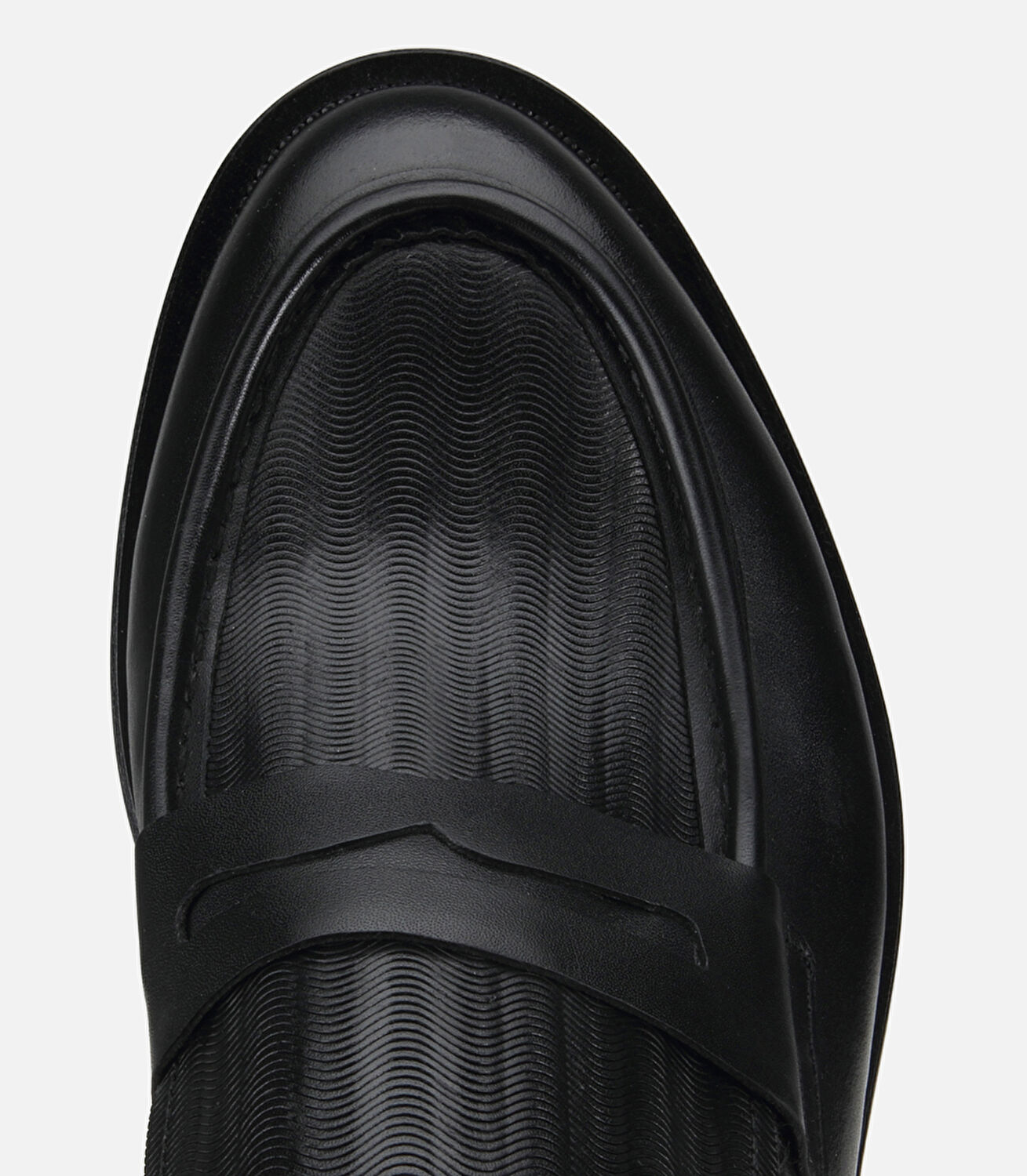 Erkek Deri Siyah Kalın Tabanlı Klasik Loafer