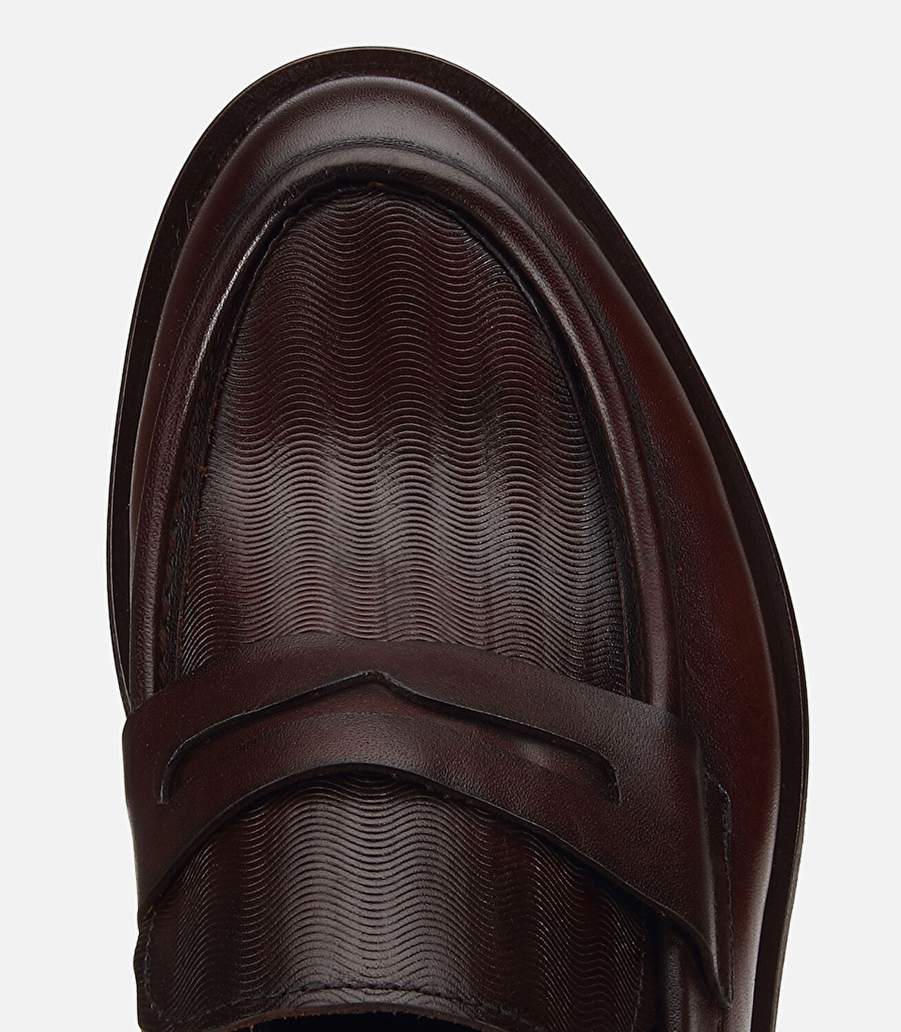 Erkek Deri Kahverengi Kalın Tabanlı Klasik Loafer