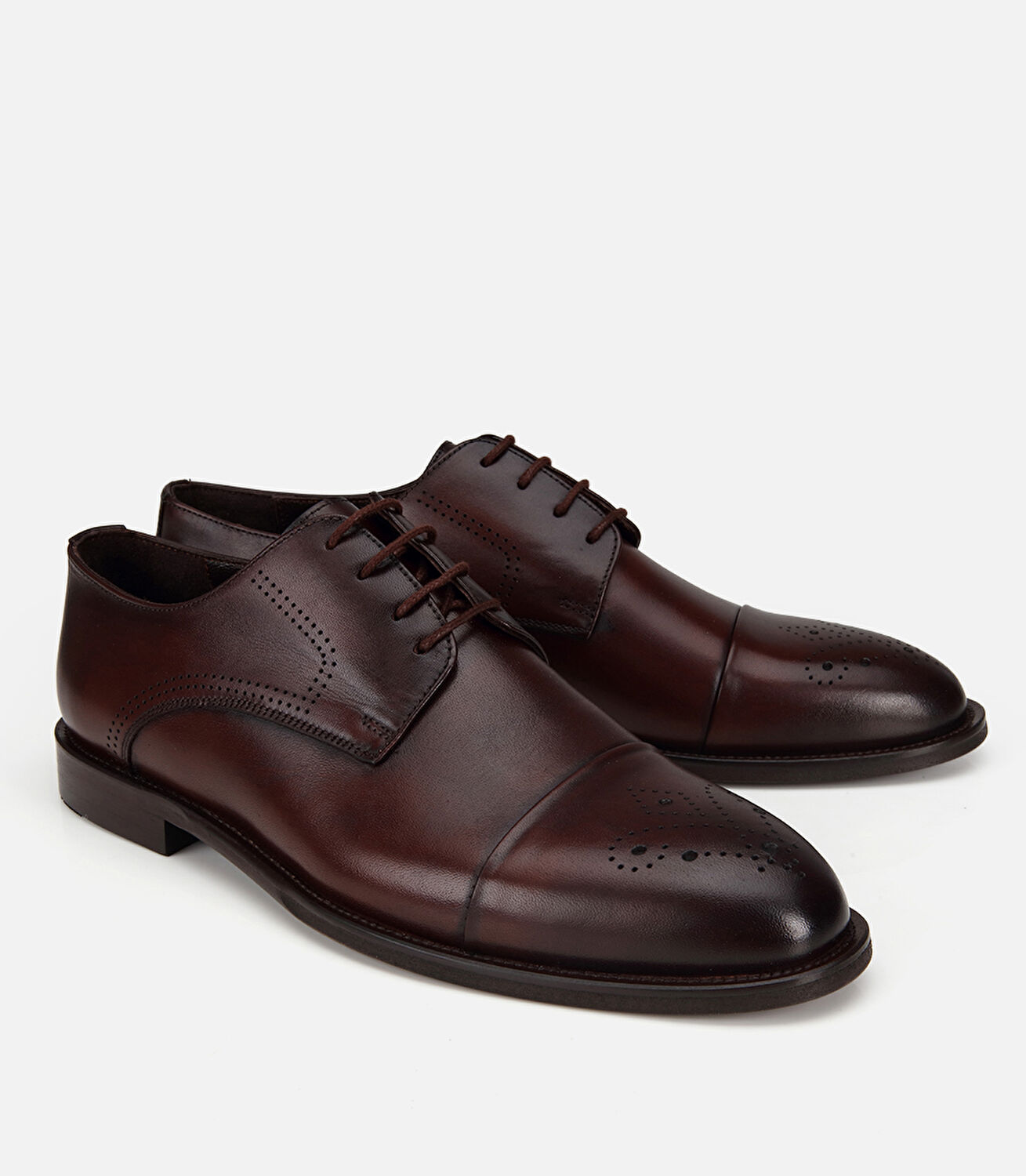 Erkek Deri Kahverengi Klasik Ayakkabı 