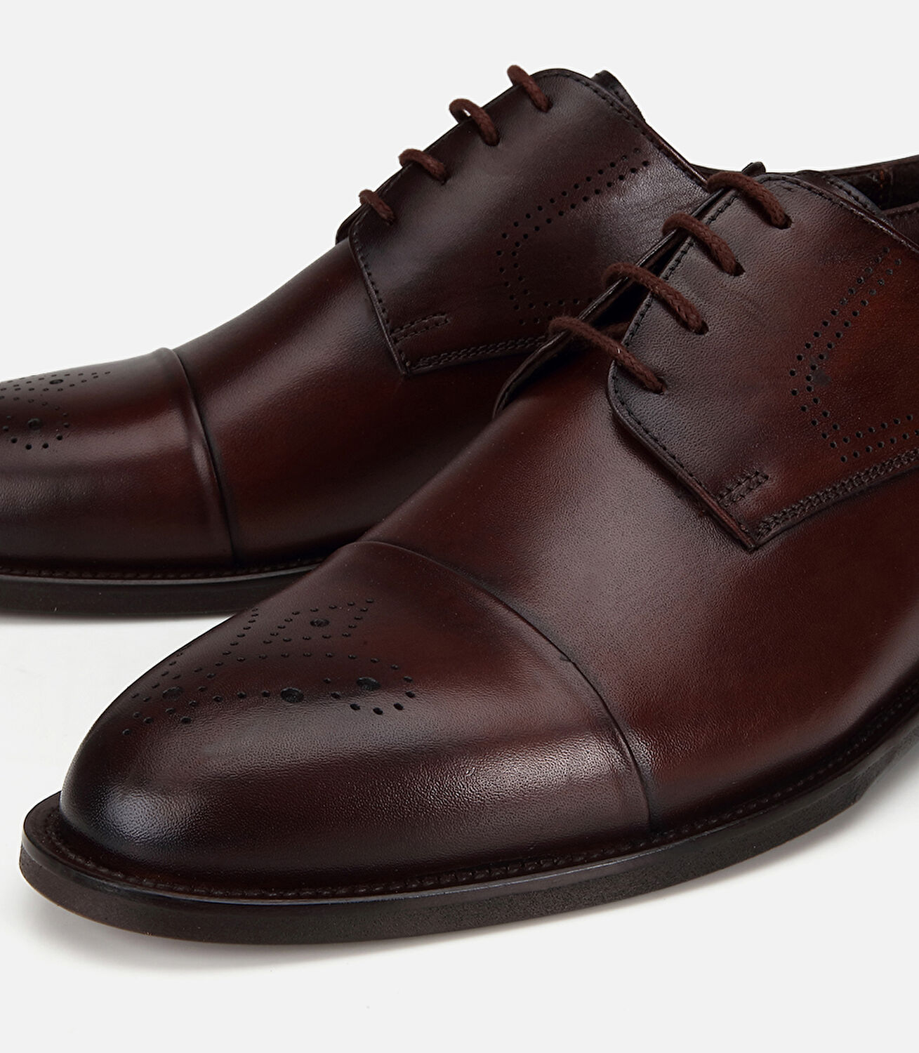 Erkek Deri Kahverengi Klasik Ayakkabı 