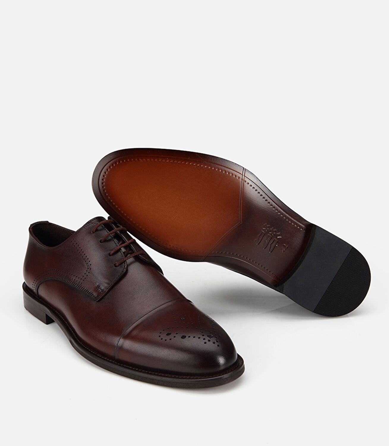 Erkek Deri Kahverengi Klasik Ayakkabı 