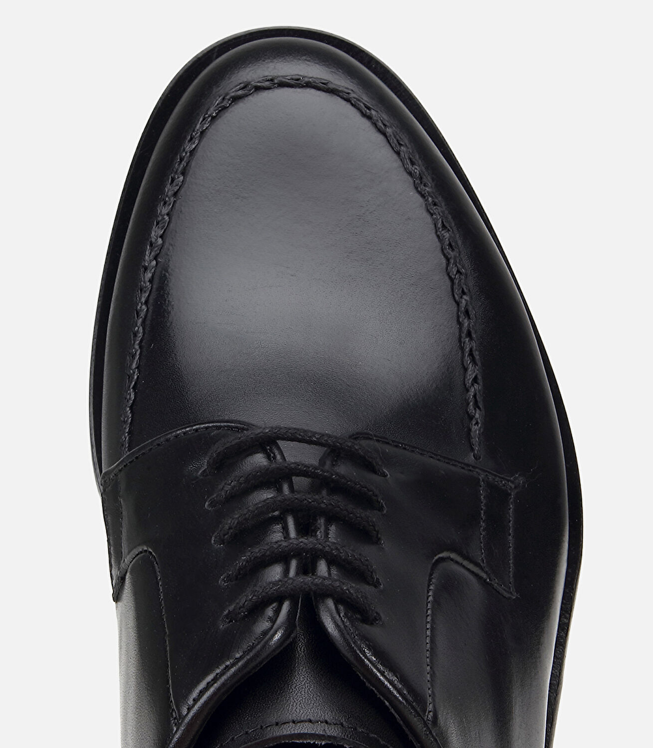 Erkek Deri Siyah Dikiş Detaylı Klasik Ayakkabı