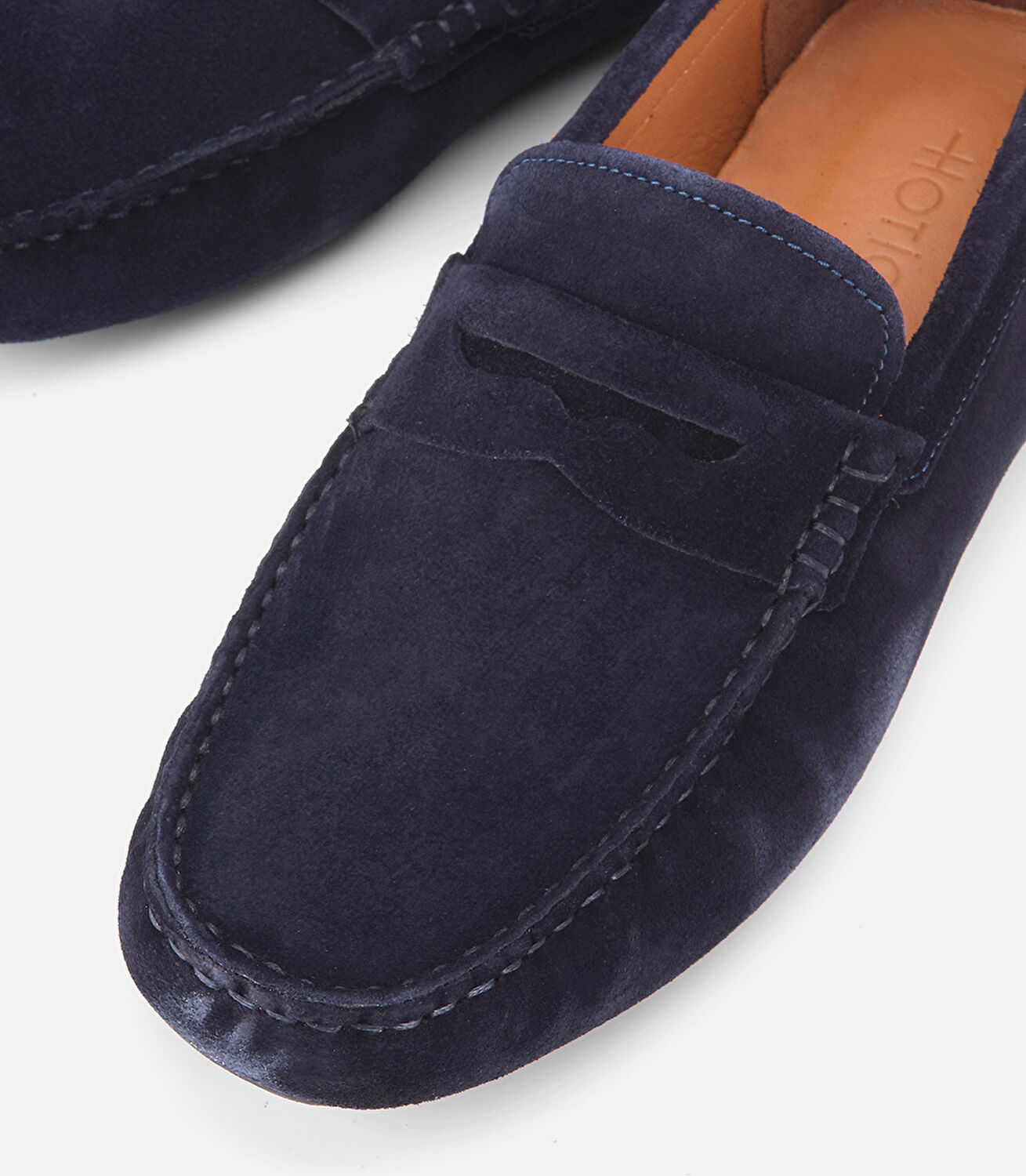 Erkek Süet Deri Lacivert Rahat Günlük Loafer
