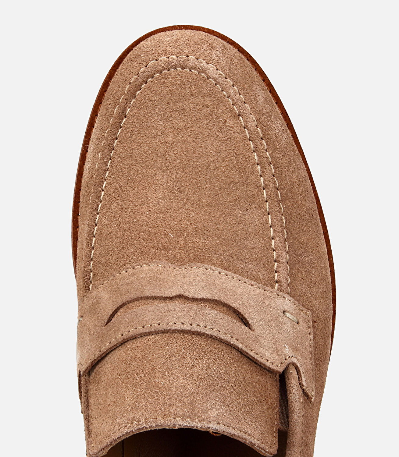 Erkek Süet Deri Bej Klasik Loafer