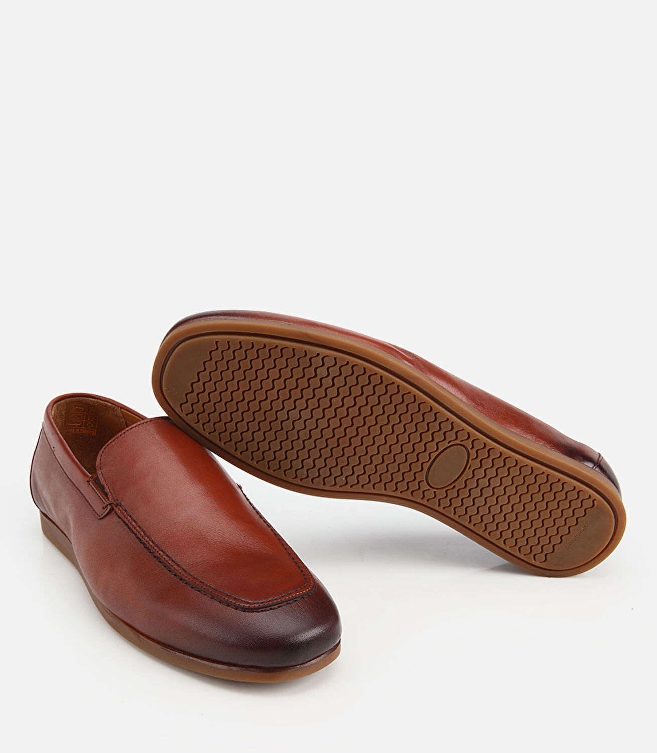 Erkek Deri Taba Yumuşak Dokulu Klasik Loafer