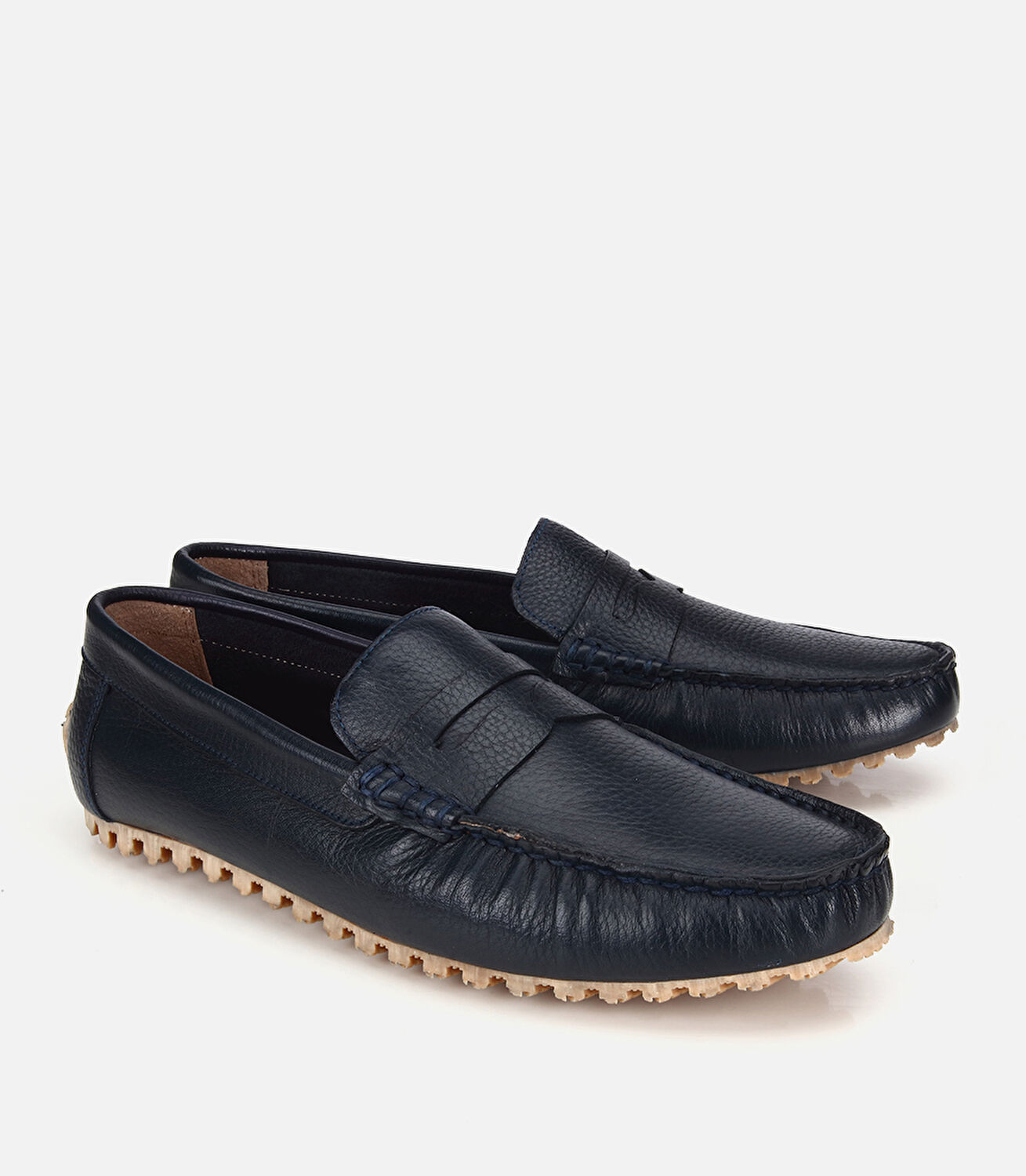 Erkek Deri Lacivert Comfort Günlük Loafer