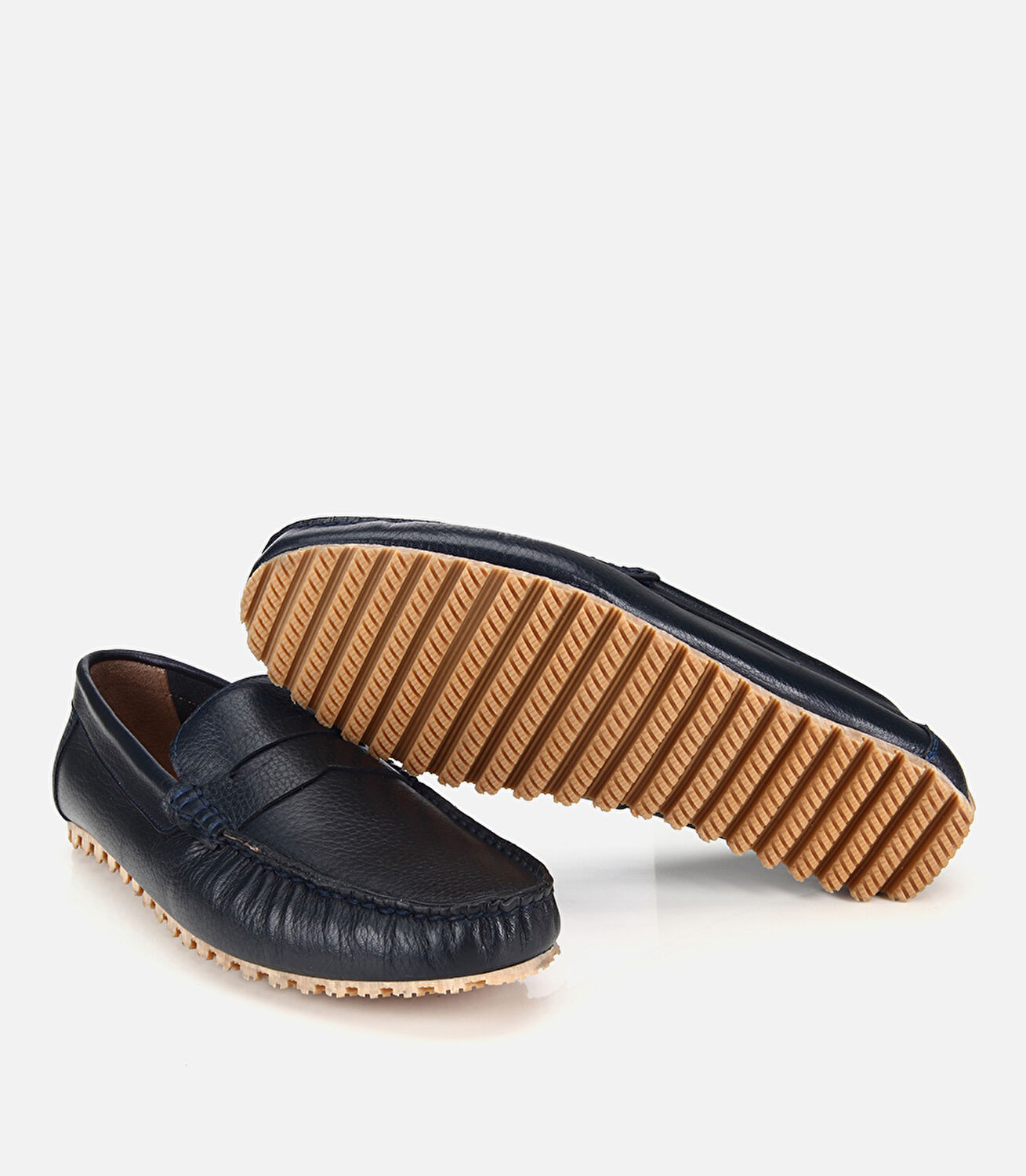 Erkek Deri Lacivert Comfort Günlük Loafer