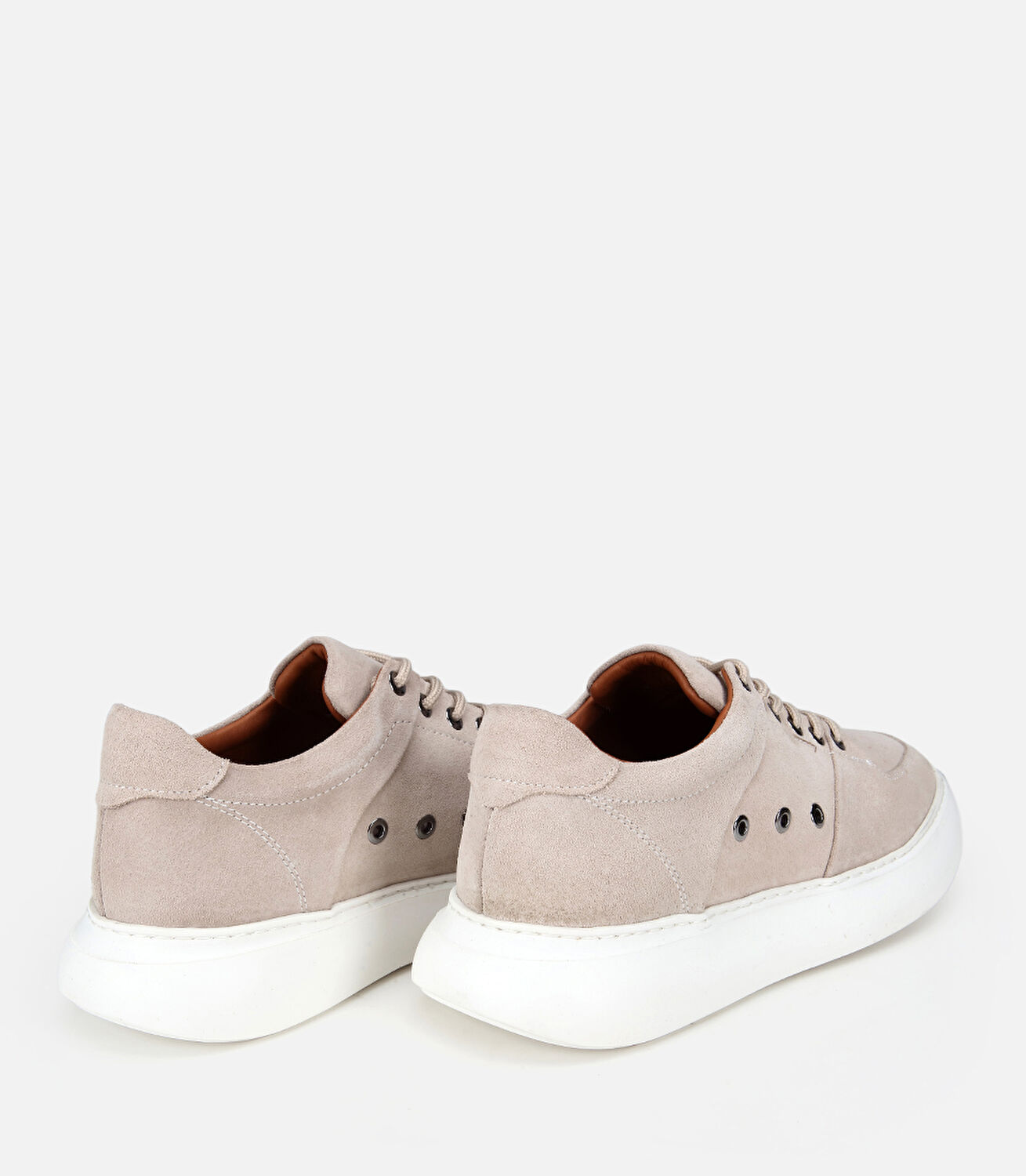 Erkek Süet Deri Bej Delikli Günlük Ayakkabı