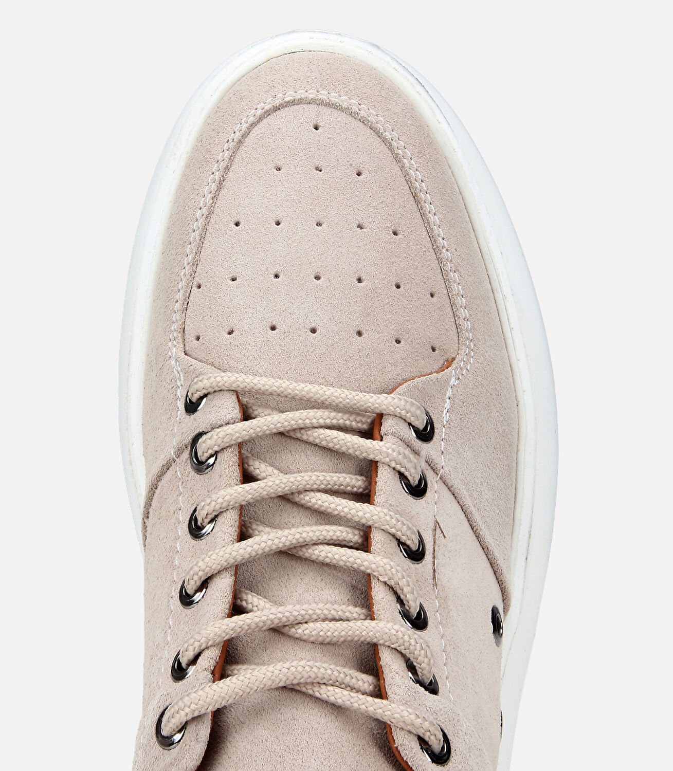 Erkek Süet Deri Bej Delikli Günlük Ayakkabı