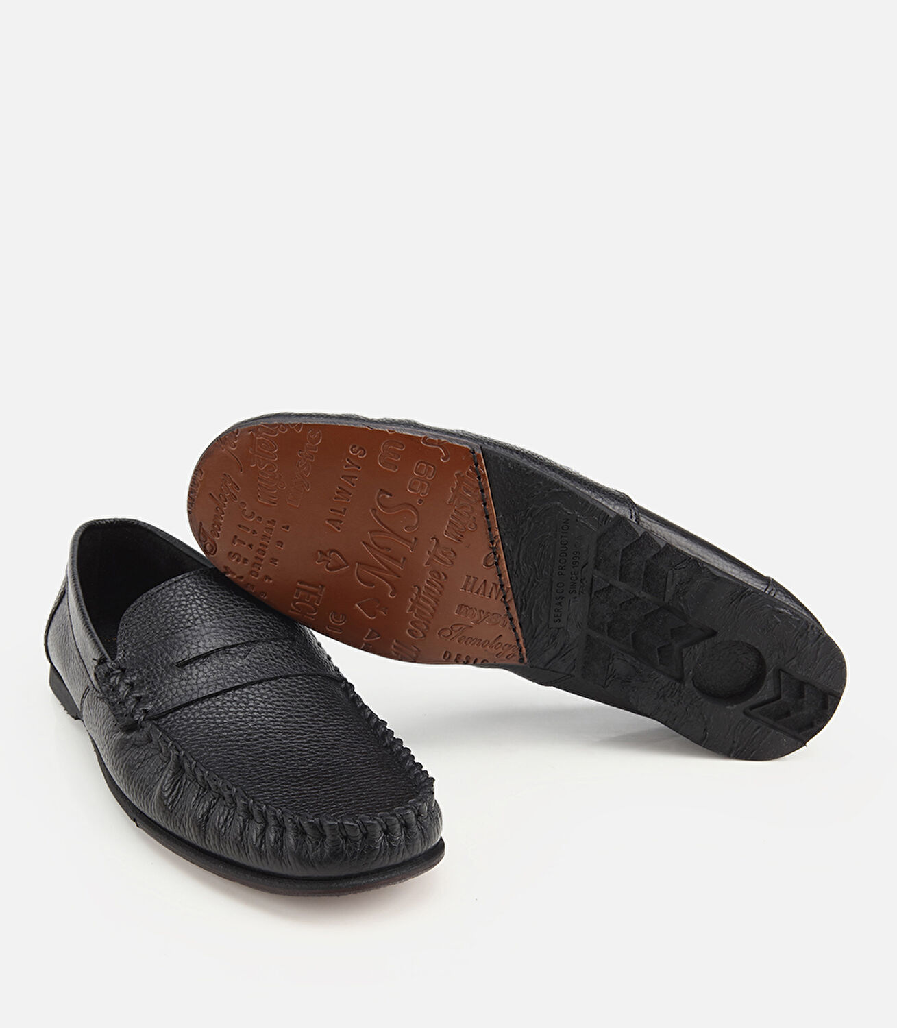 Erkek Deri Siyah Yumuşak Dokulu Günlük Loafer