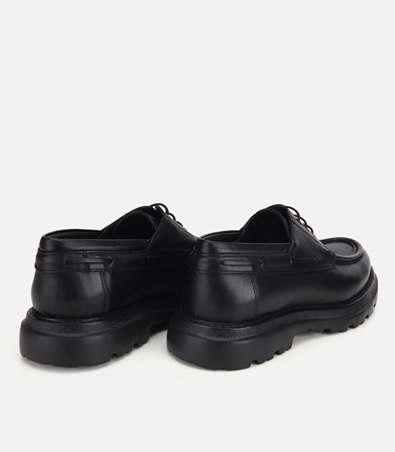 Erkek Deri Siyah Bağcık Detaylı Klasik Loafer