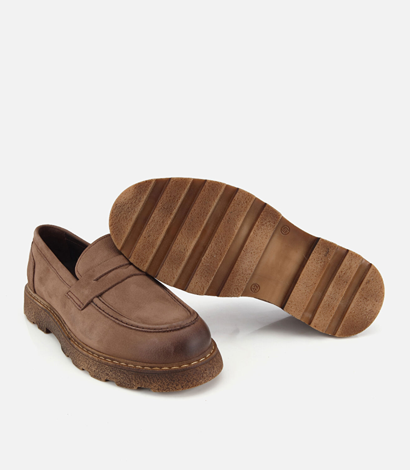 Erkek Nubuk Deri Vizon Taban Detaylı Günlük Loafer