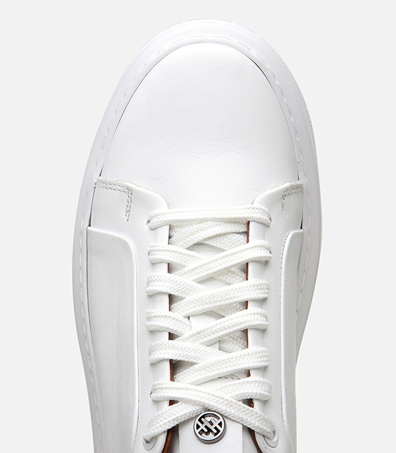 Erkek Deri Beyaz Hafif Tabanlı Spor Ayakkabı