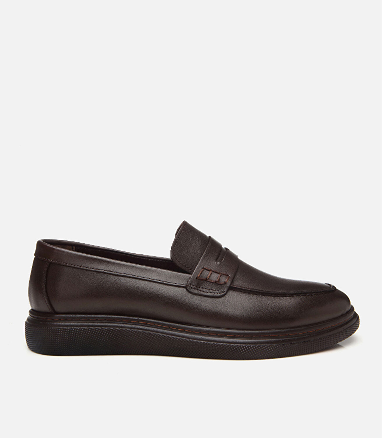 Erkek Deri Kahverengi Hafif Tabanlı Klasik Loafer