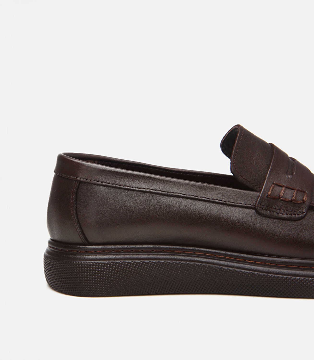 Erkek Deri Kahverengi Hafif Tabanlı Klasik Loafer