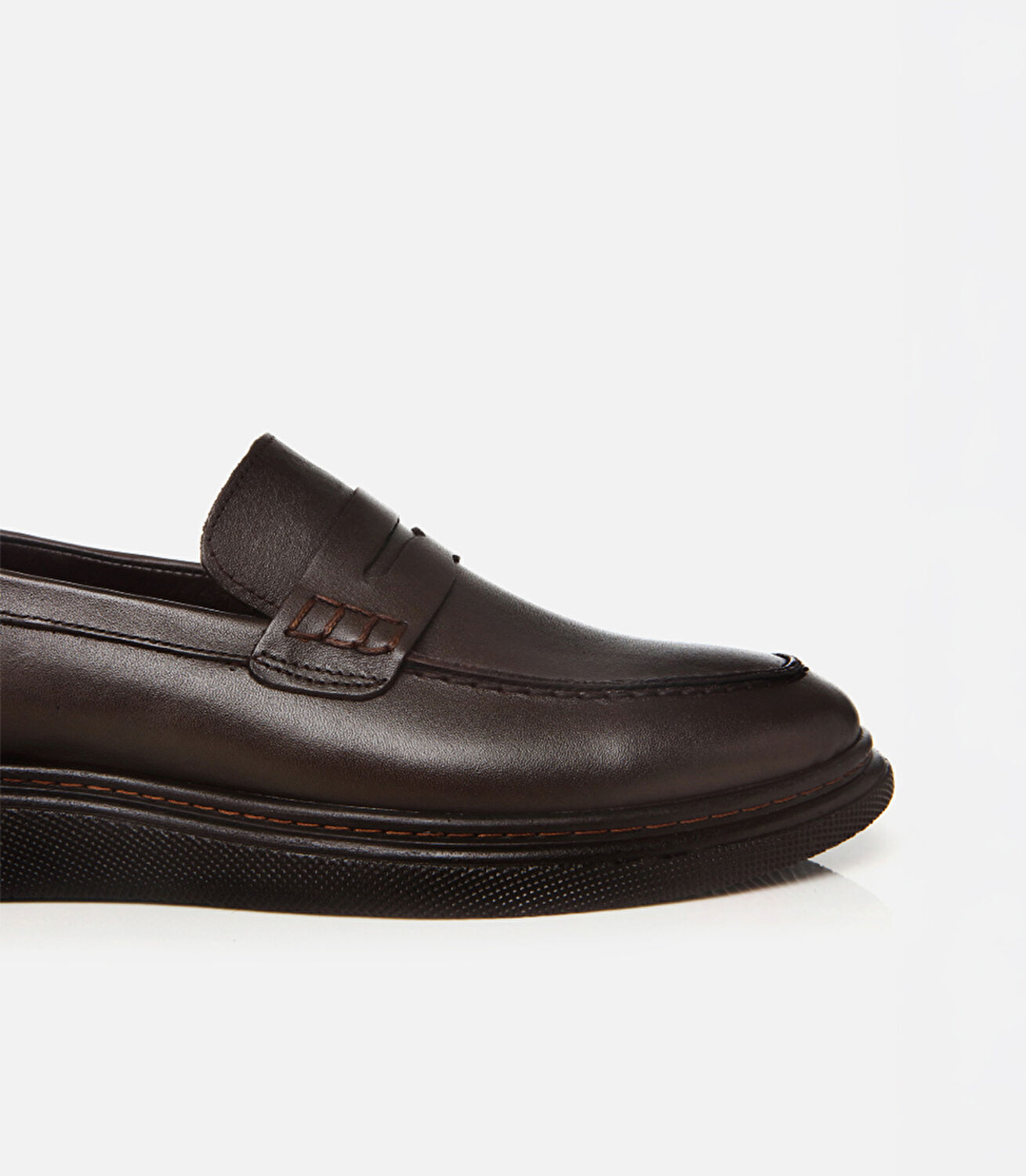 Erkek Deri Kahverengi Hafif Tabanlı Klasik Loafer