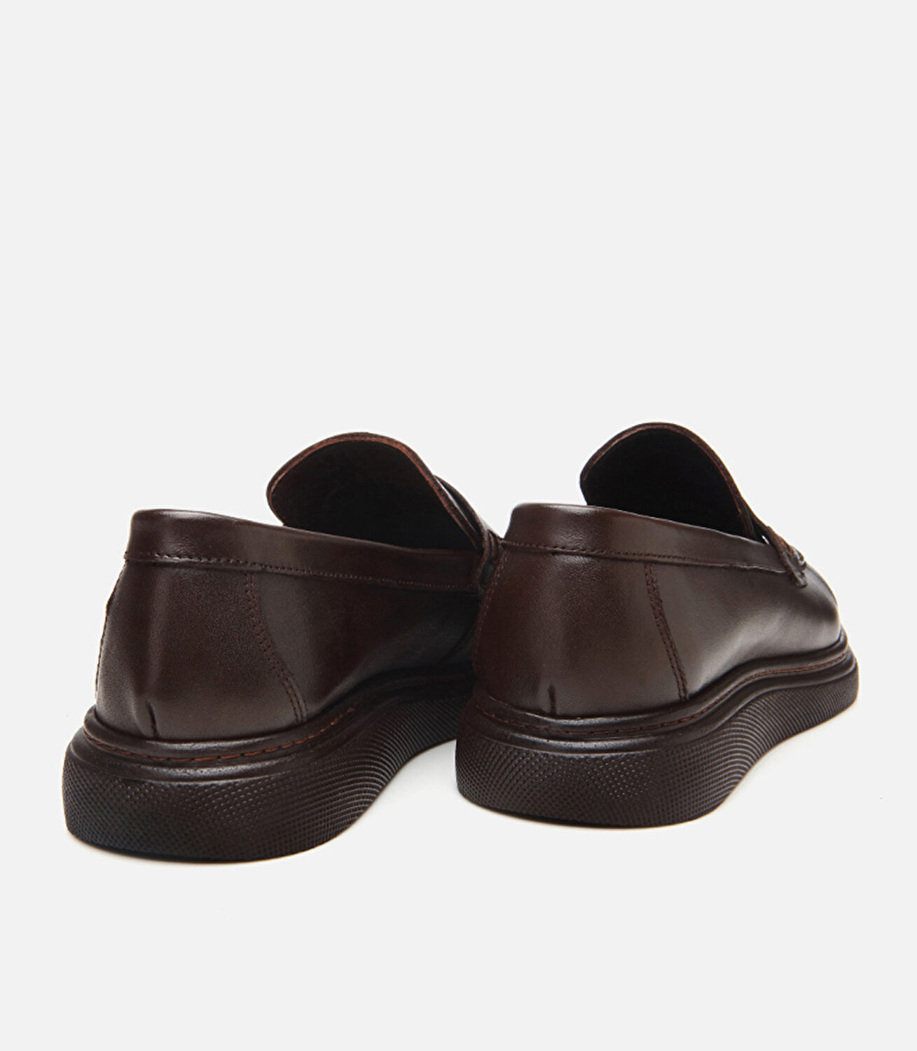 Erkek Deri Kahverengi Hafif Tabanlı Klasik Loafer