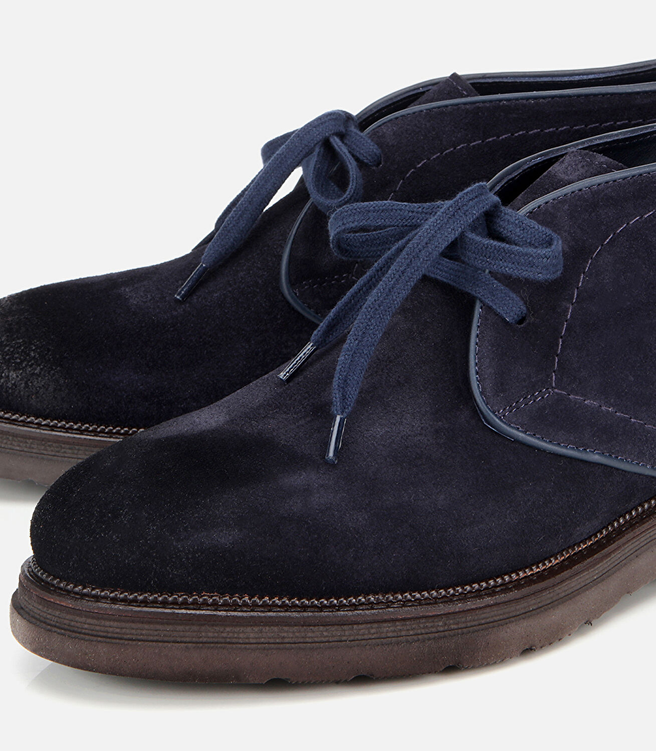 Erkek Süet Deri Lacivert Bağcıklı Casual Bot
