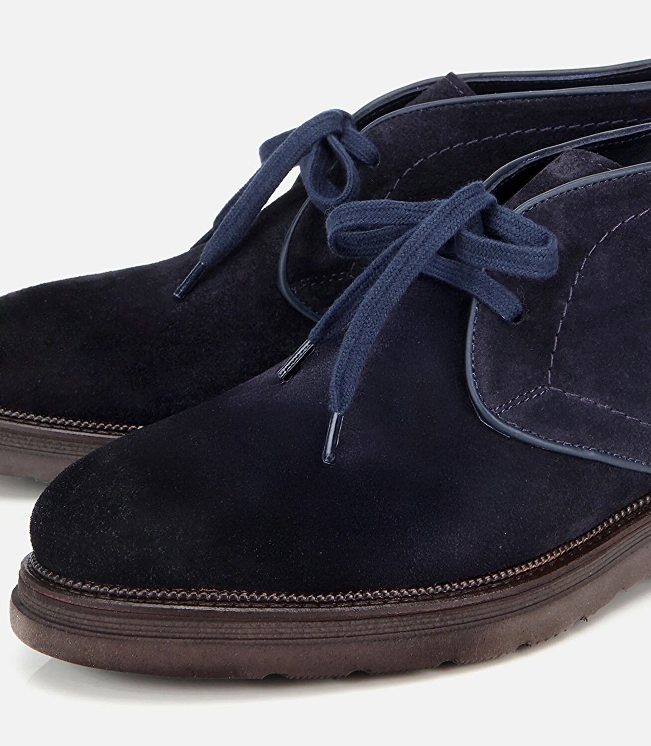 Erkek Süet Deri Lacivert Bağcıklı Casual Bot
