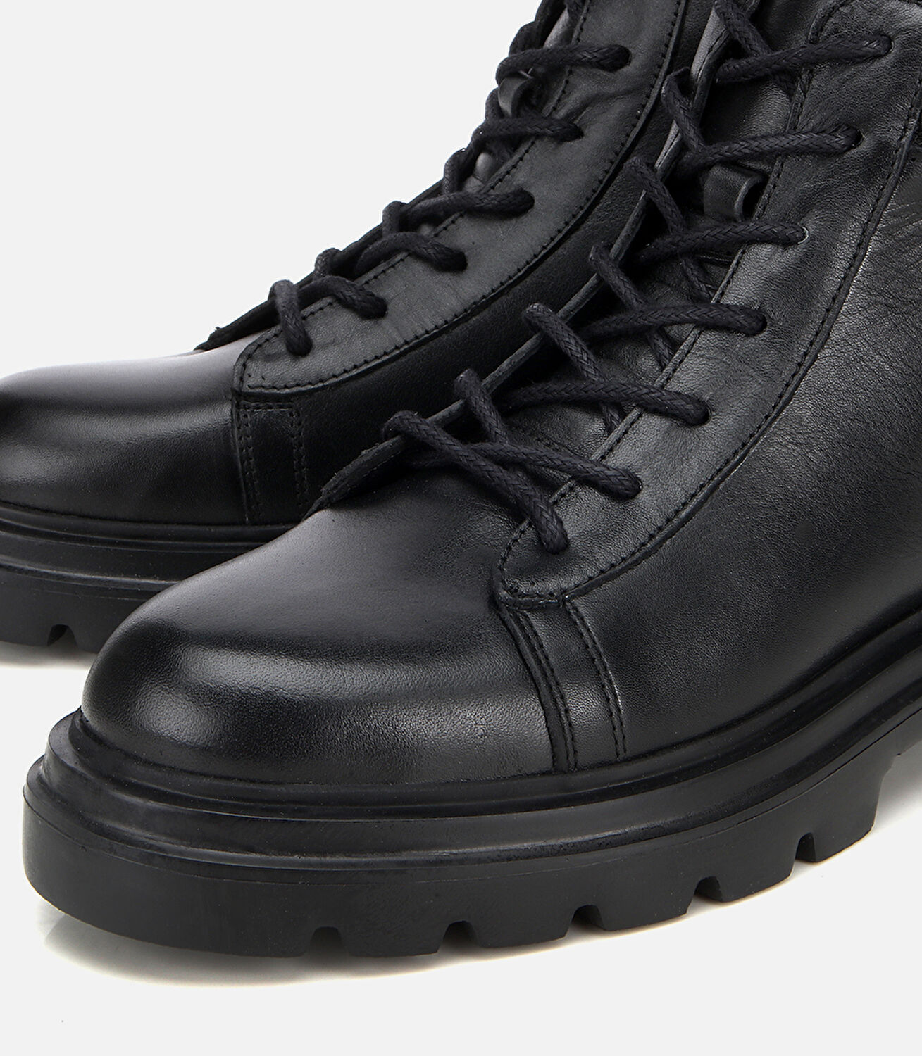 Erkek Deri Siyah Kalın Tabanlı Casual Bot