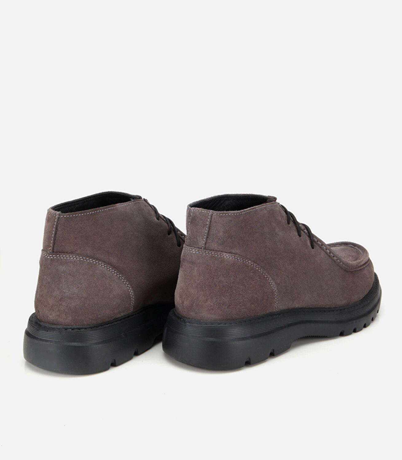 Erkek Süet Deri Gri Dikiş Detaylı Chelsea Bot