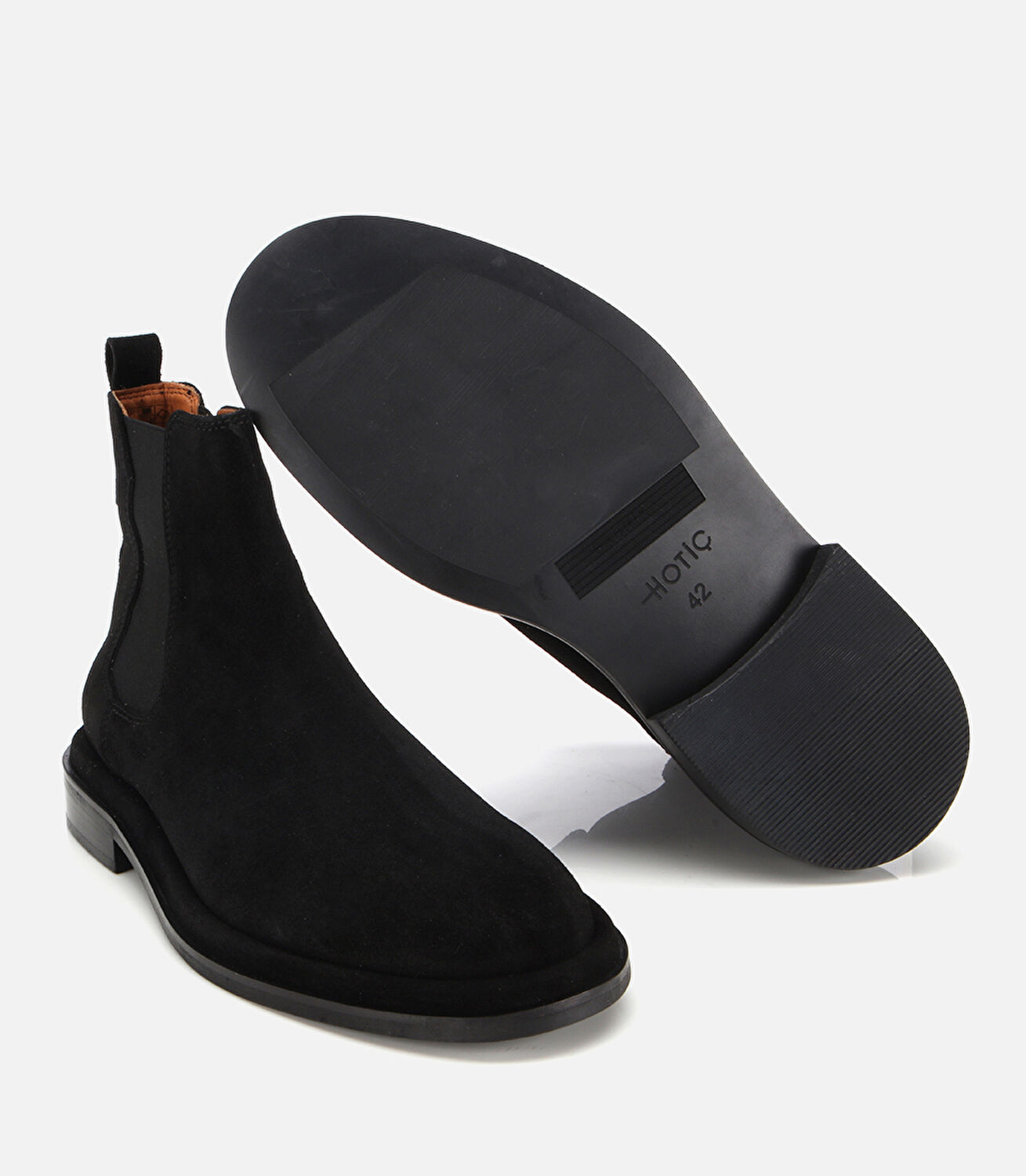 Erkek Süet Deri Siyah Lastik Detaylı Chelsea Bot