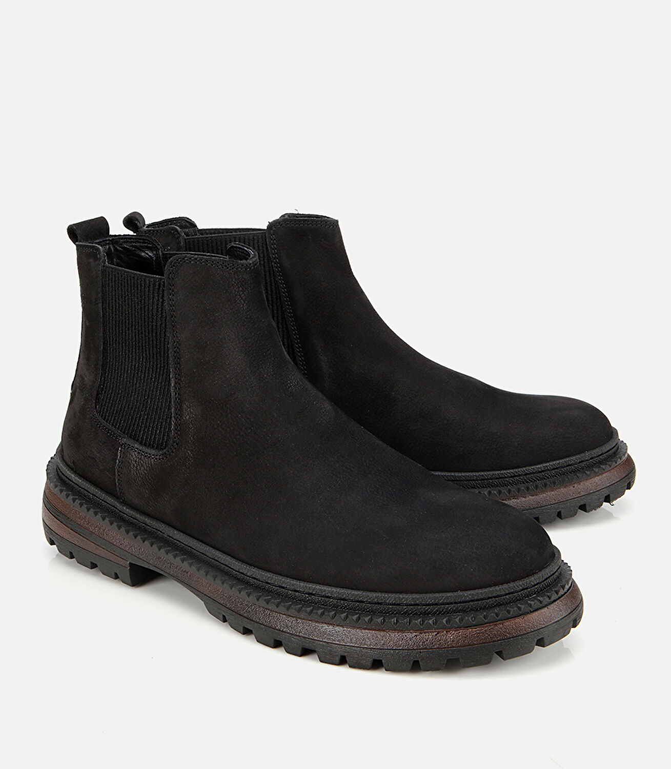 Erkek Nubuk Deri Siyah Lastik Detaylı Chelsea Bot