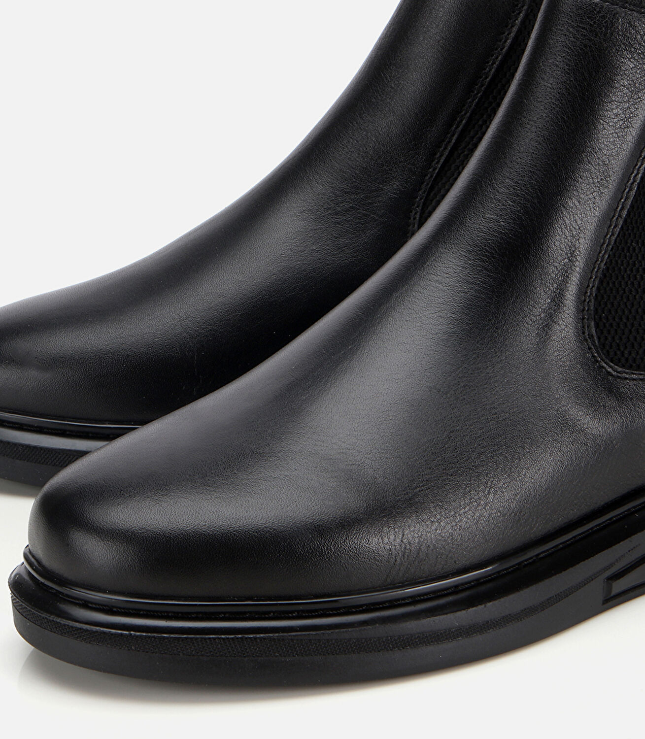 Erkek Deri Siyah Lastik Detaylı Comfort Chealsea Bot