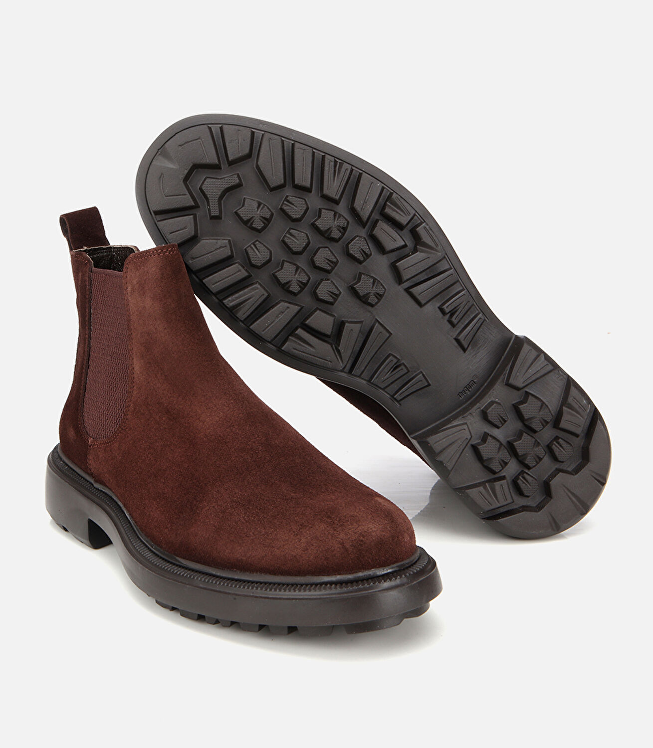 Erkek Deri Kahverengi Lastik Detaylı Chelsea Bot