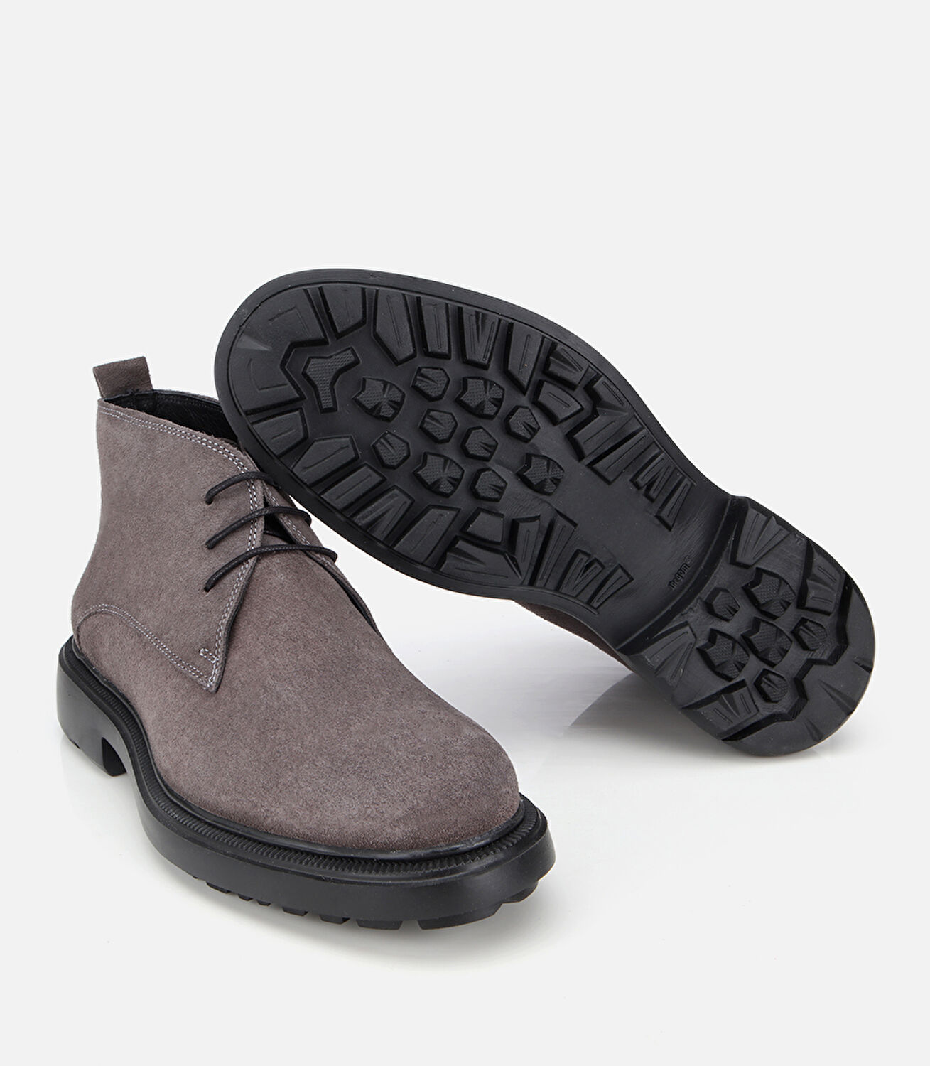 Erkek Süet Deri Gri Bağcık Detaylı Chelsea Bot