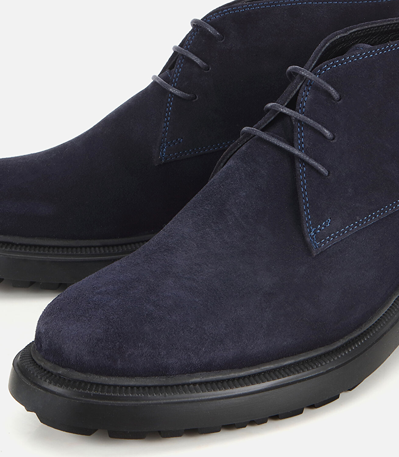Erkek Süet Deri Lacivert Bağcık Detaylı Klasik Bot