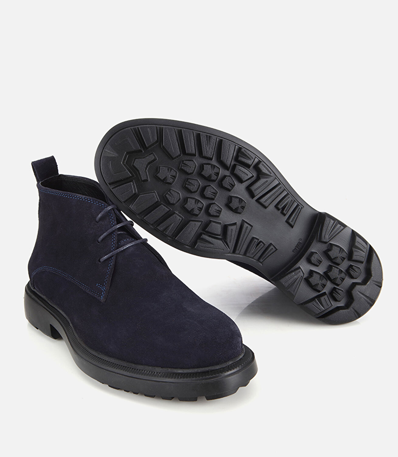 Erkek Süet Deri Lacivert Bağcık Detaylı Klasik Bot