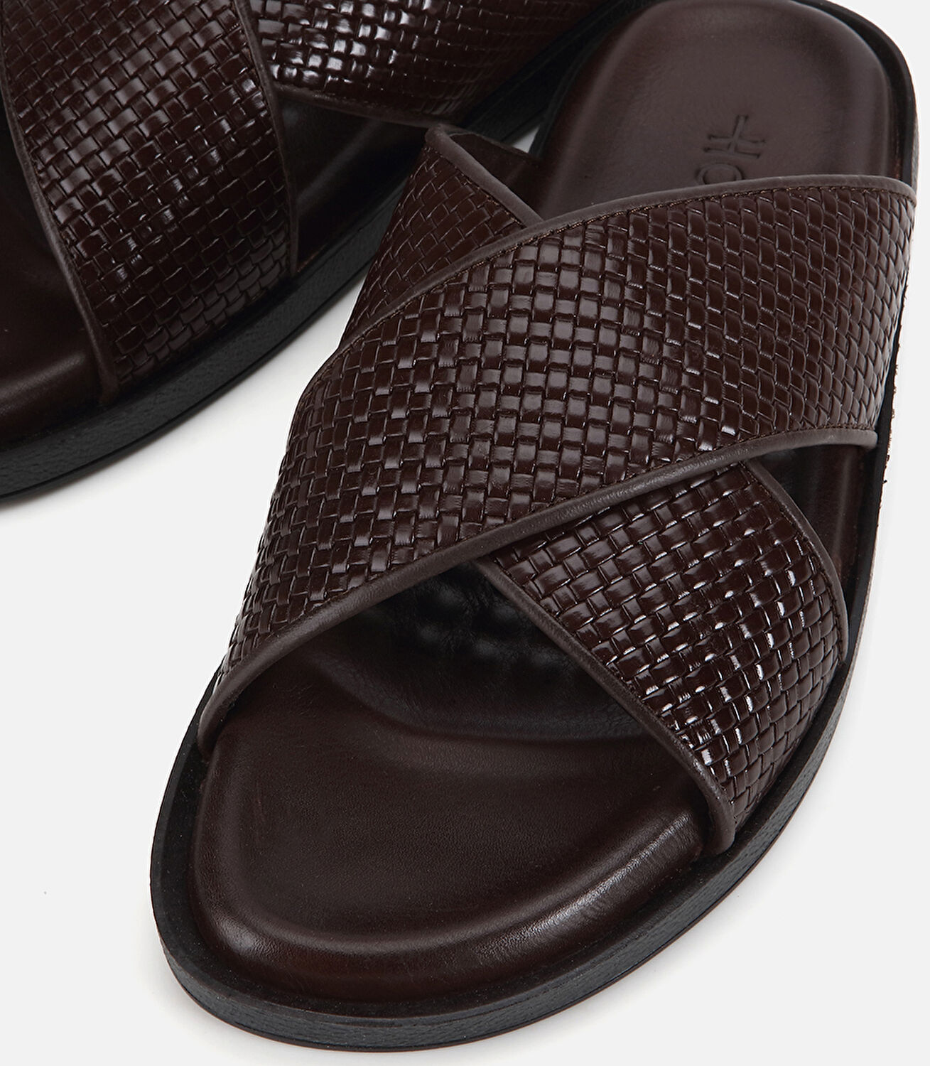 Erkek Deri Kahverengi Terlik