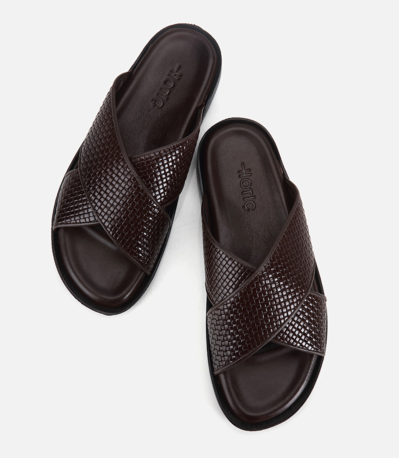 Erkek Deri Kahverengi Terlik